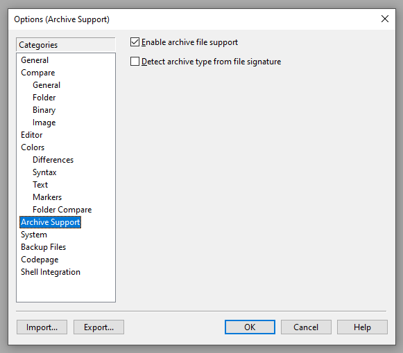 winmerge compare contents only