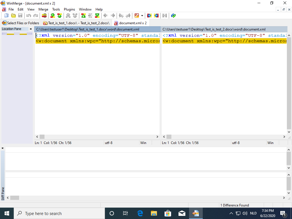 winmerge compare files