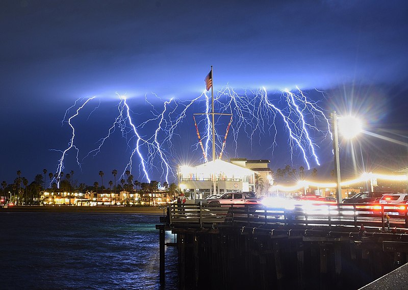 Lightning strikes in Santa Barbara 2019-03-05