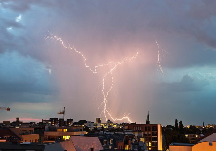 Lightning storm over Berlin