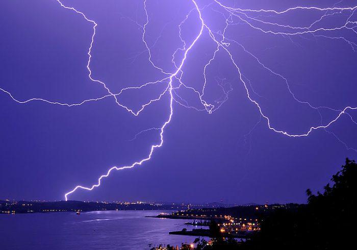 Lightning over Quebec