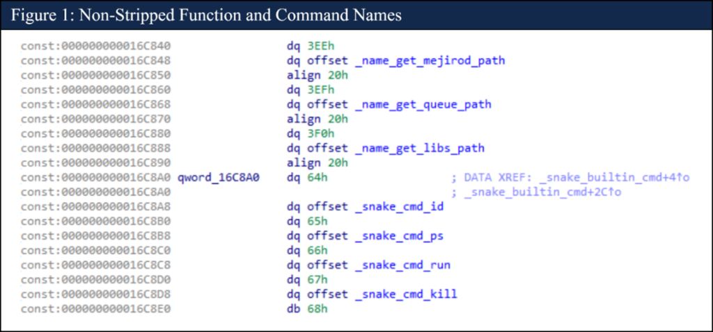 Non-Stripped Function and Command Names