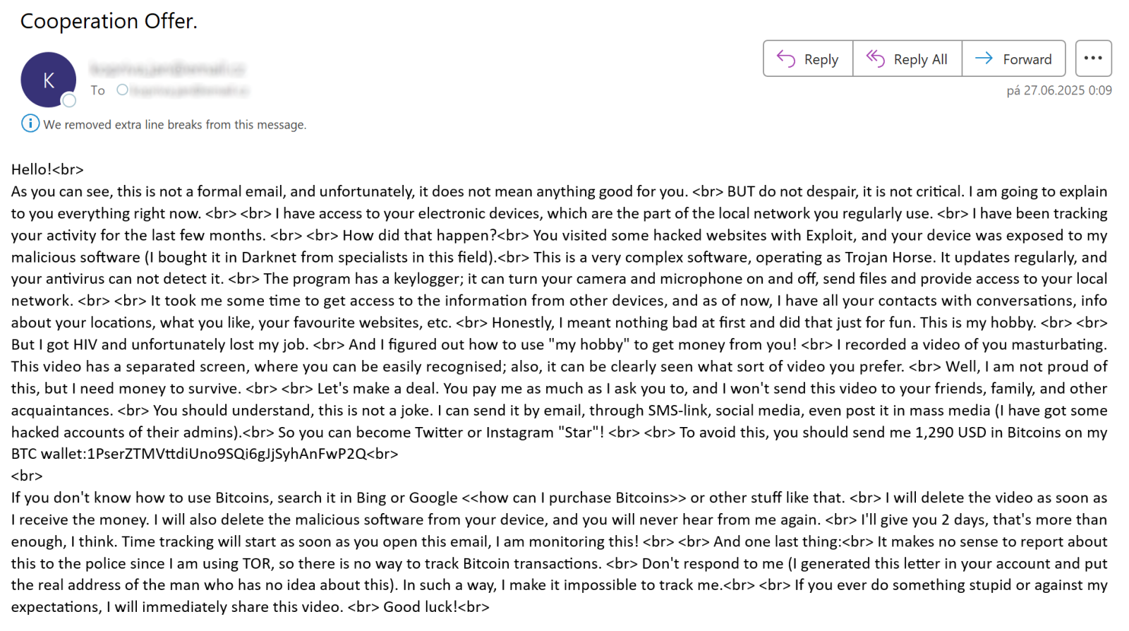 Do sextortion scams still work in 2025?, (Wed, Aug 6th)