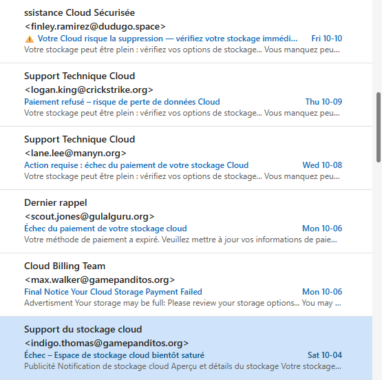 Phishing Cloud Account for Information, (Thu, Oct 23rd)