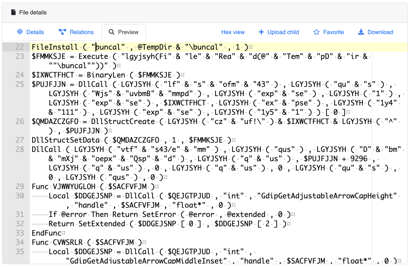 AutoIT3 Compiled Scripts Dropping Shellcodes, (Fri, Dec 5th)